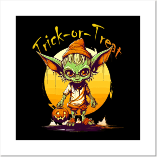 Halloween Goblin Trick or Treat T-Shirt for Boys Men Girls Women T Posters and Art